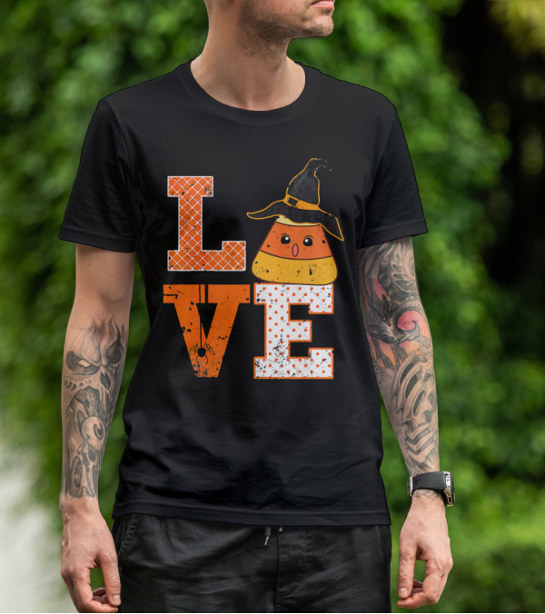 Love Candy Corn Cute Halloween Hat T-Shirt