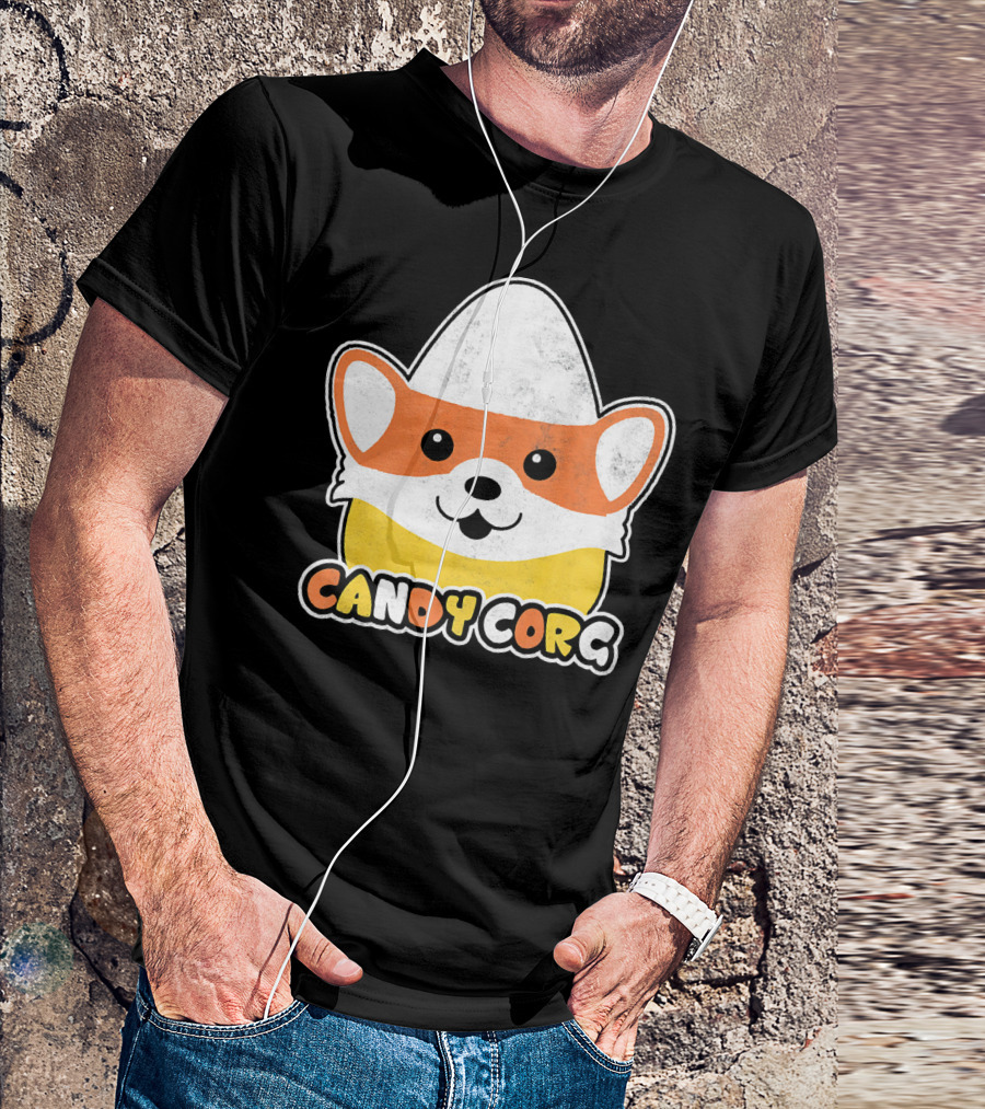 Candy Corn Corgi Halloween Dog Candy Corgi T-Shirt