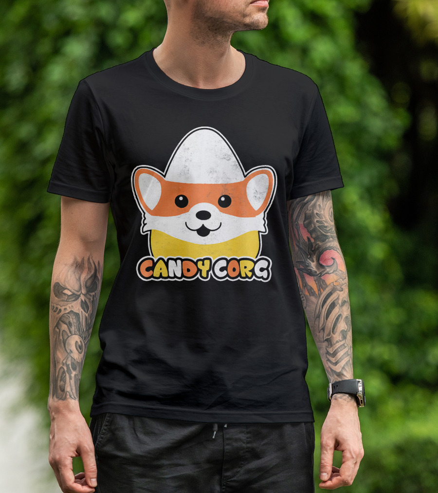 Candy Corn Corgi Halloween Dog Candy Corgi T-Shirt