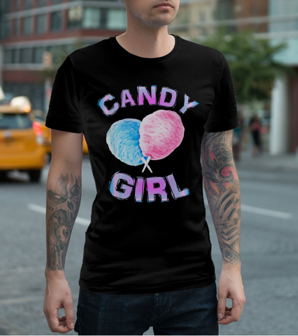 Candy Girl Cotton Candy Fun Girls Juniors T-Shirt