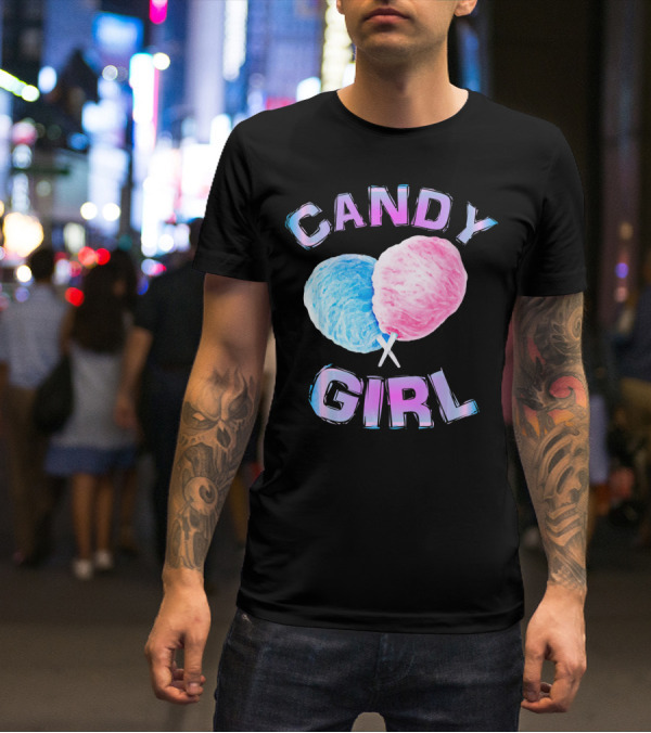 Candy Girl Cotton Candy Fun Girls Juniors T-Shirt