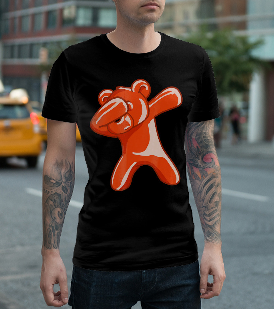 Dabbing Bear Gummy Candy Dance Dab Pose T-Shirt