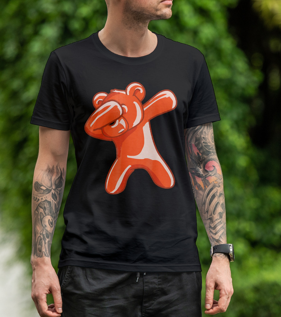 Dabbing Bear Gummy Candy Dance Dab Pose T-Shirt