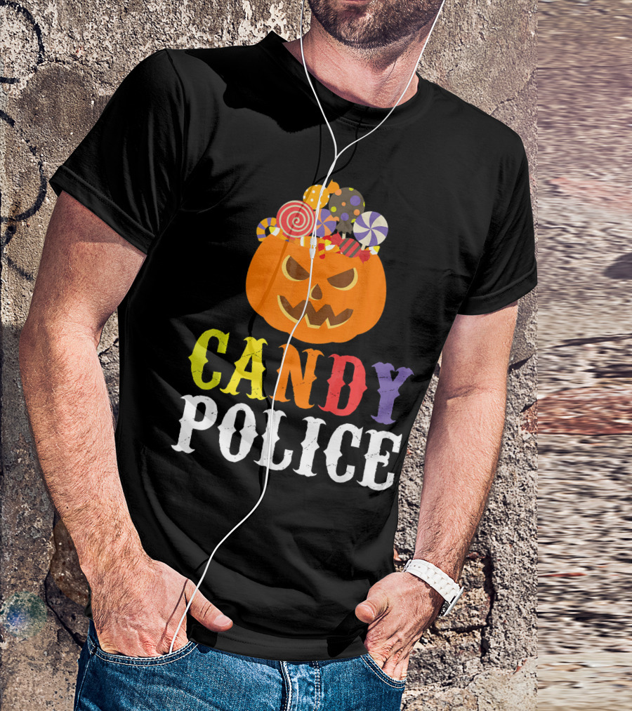 Candy Police Jack O Lantern Halloween Sweets T-Shirt