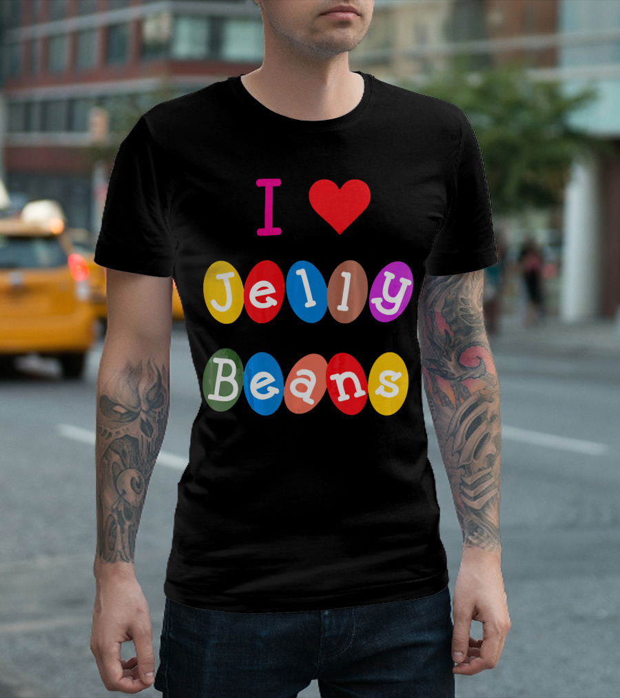 I Love Jelly Beans Heart Sweets Candy T-Shirt