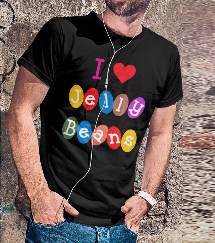 I Love Jelly Beans Heart Sweets Candy T-Shirt