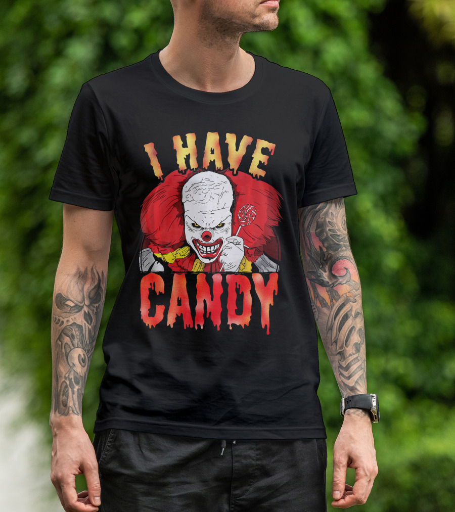 Halloween Scary Clown I Have Candy Horror T-Shirt