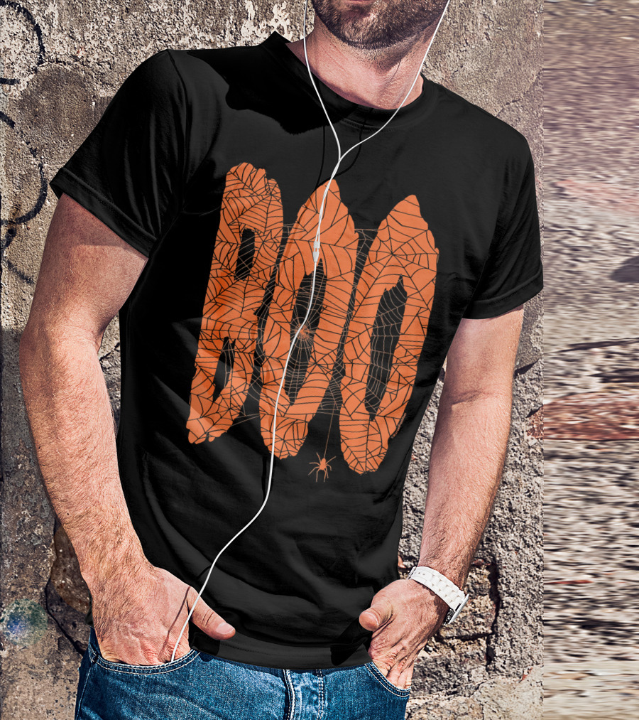 Boo Spider Web Halloween Fun Spooky T-Shirt