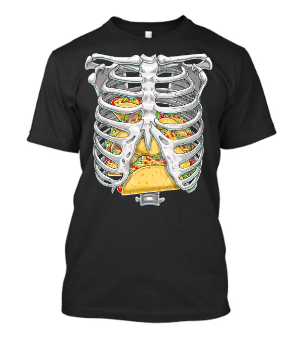 Skeleton Rib Cage Halloween Taco Ribcage T-Shirt