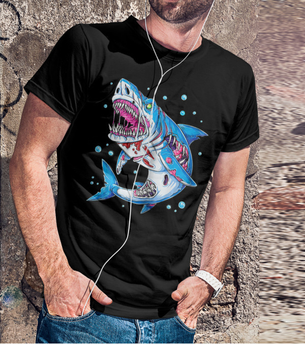 Jawsome Shark Zombie Halloween Zombies Attack T-Shirt