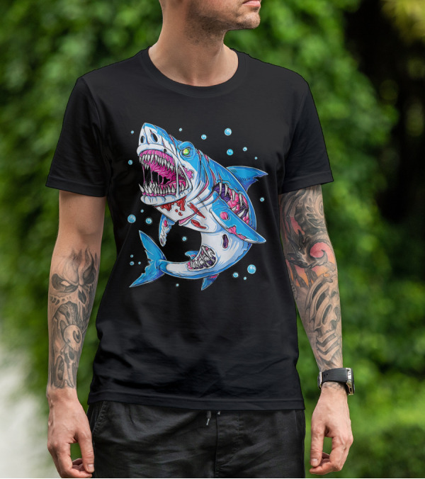 Jawsome Shark Zombie Halloween Zombies Attack T-Shirt