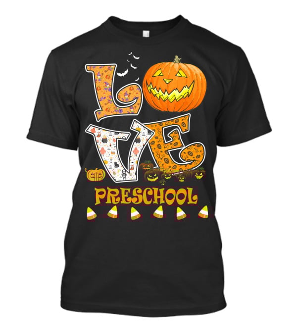Halloween Pumpkin Love Preschool Candy Corn T-Shirt