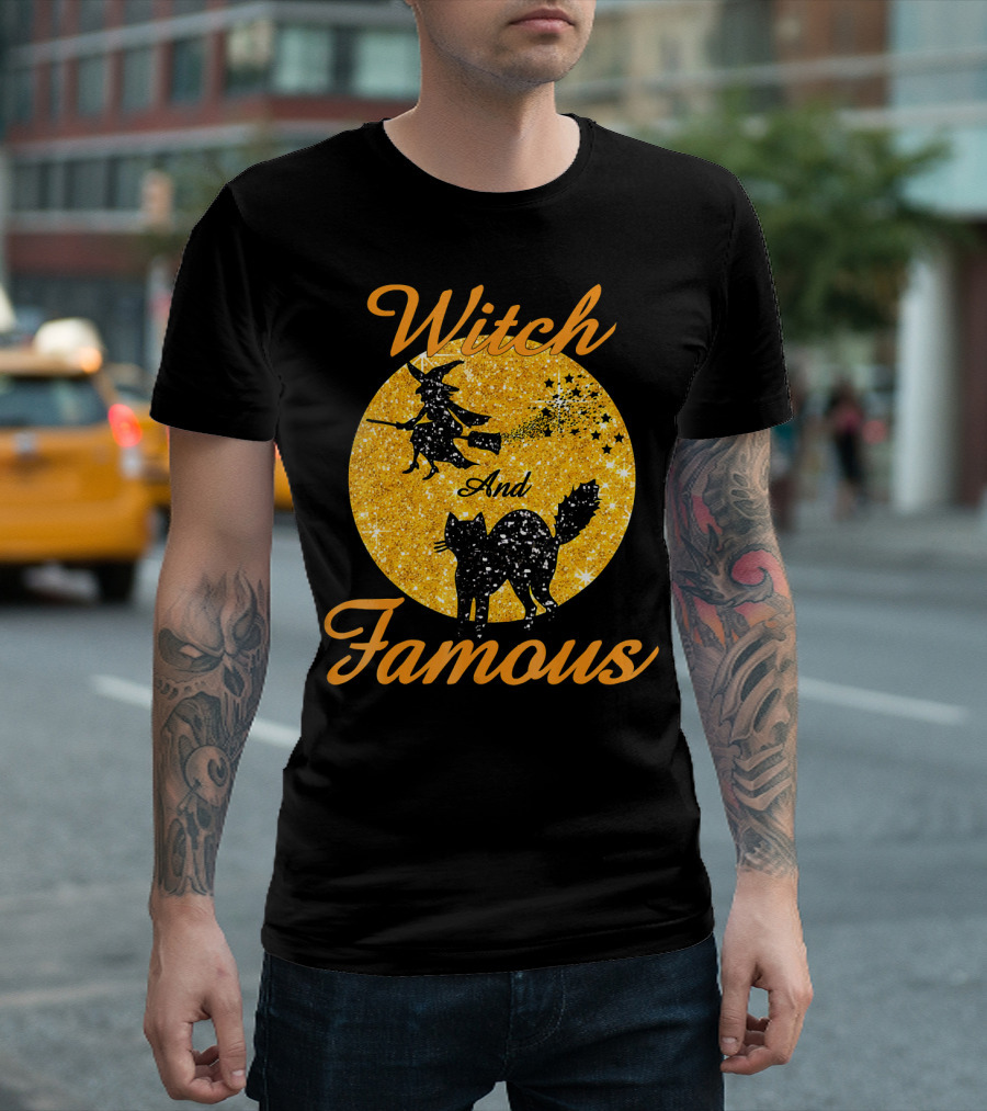 Witch and Famous Halloween Men Kids T-Shirt