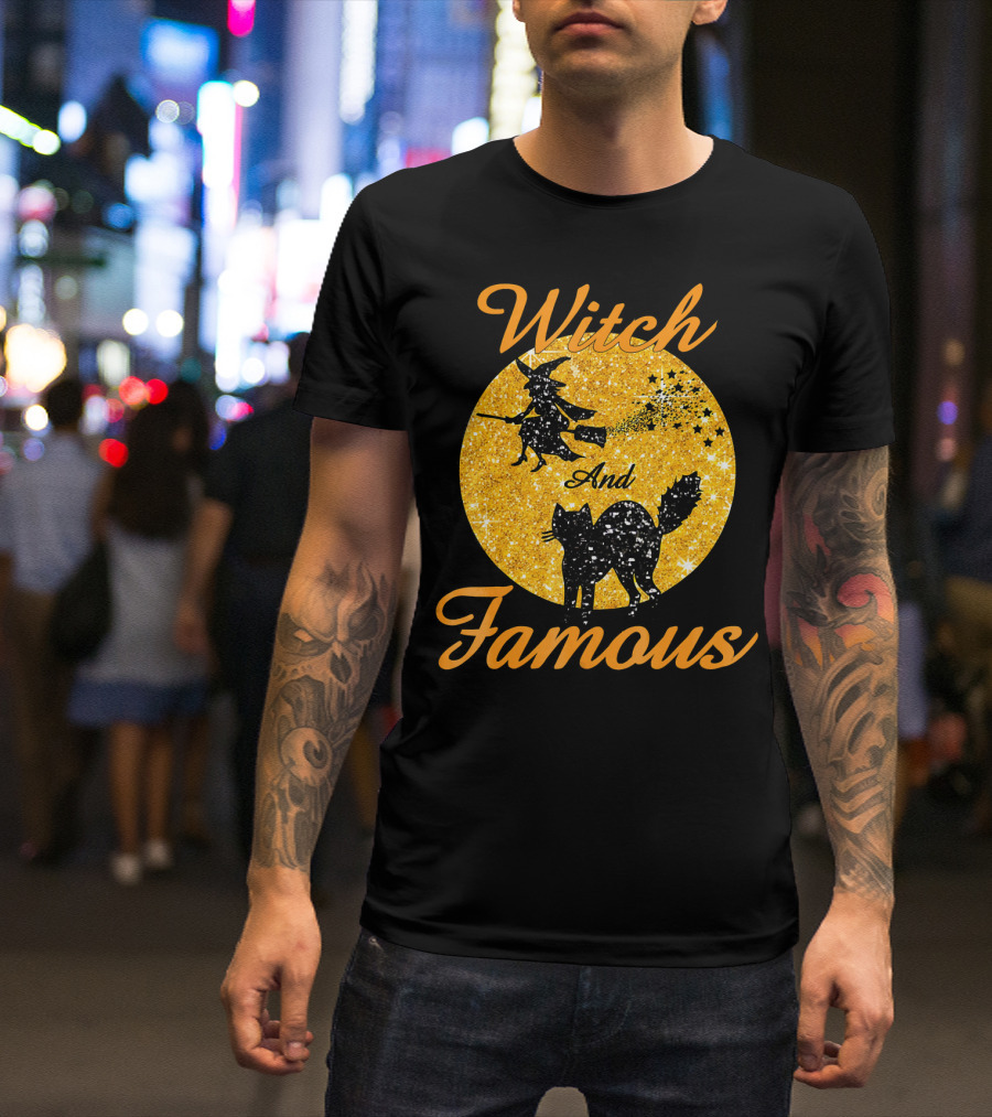 Witch And Famous Halloween Men Kids T-Shirt