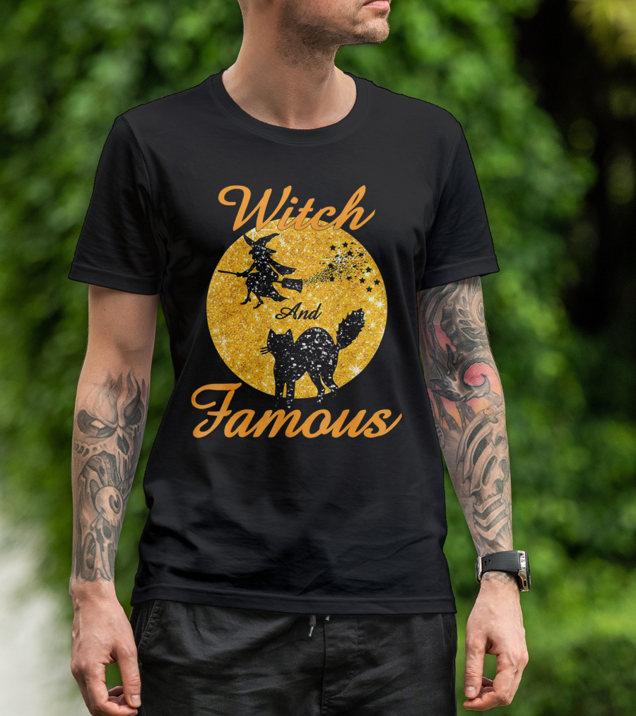 Witch And Famous Halloween Men Kids T-Shirt