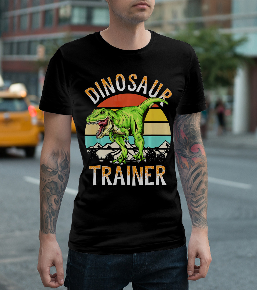 DINOSAUR TRAINER T-REX SUNSET MOUNTAINS T-Shirt