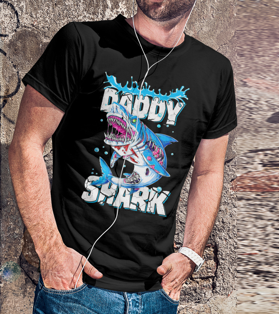 Daddy Shark Zombie Halloween T-Shirt