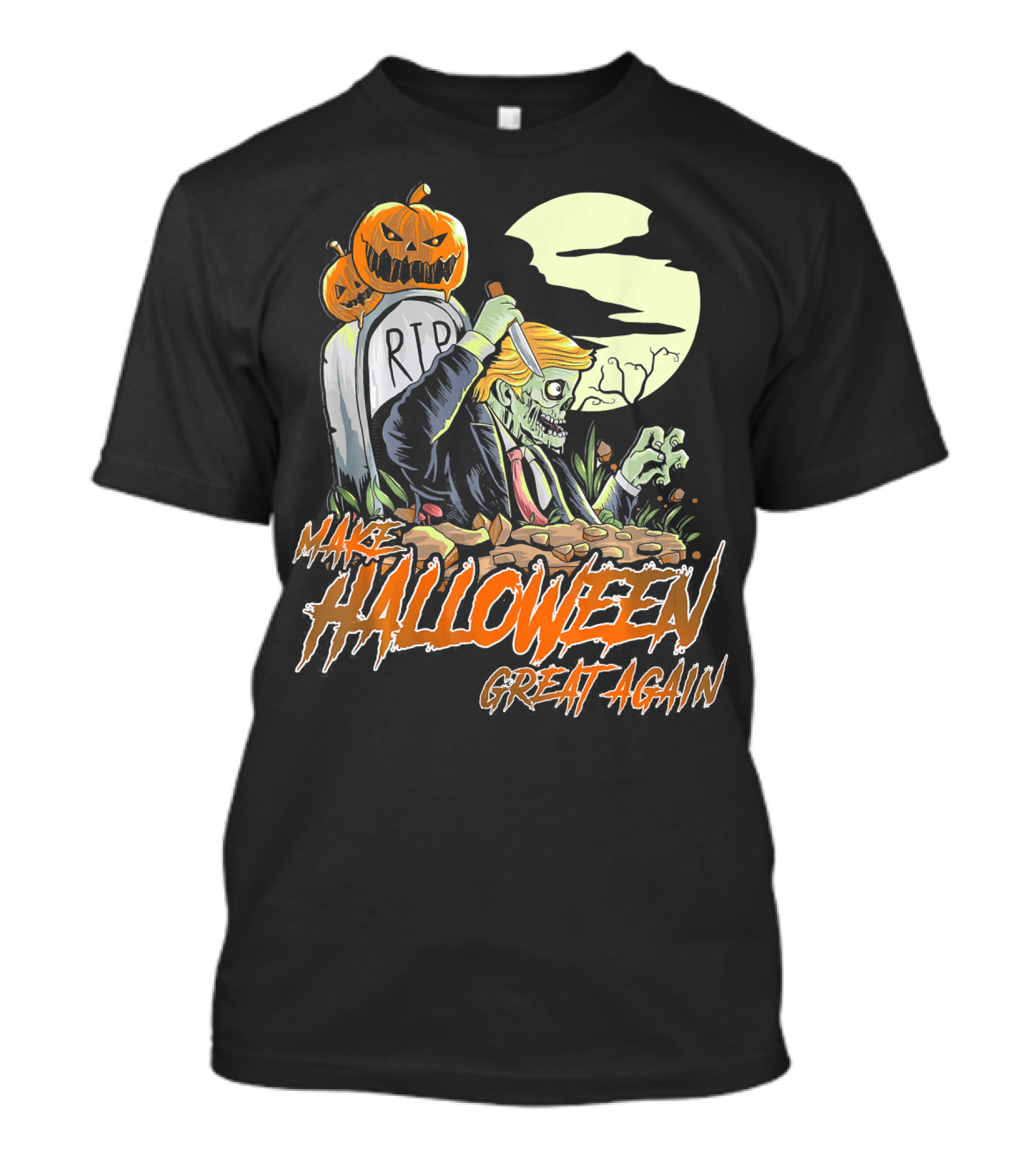 Make Halloween Great Again Funny Zombie Trump Horror T-Shirt