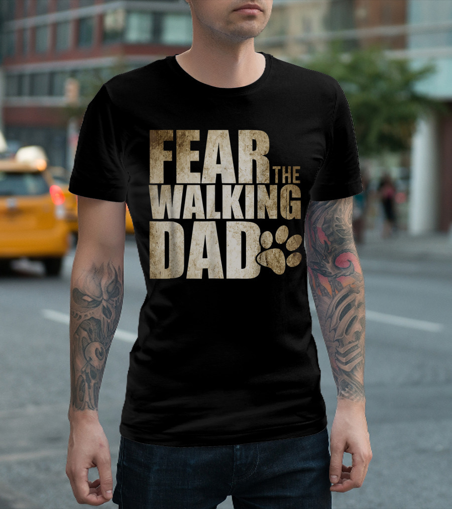 Fear The Walking Dad Paw Prints T-Shirt