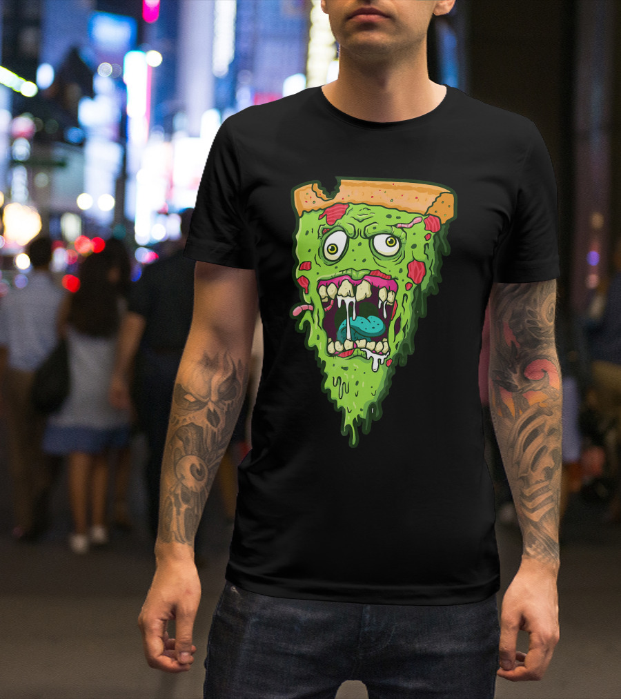 Pizza Zombie Monster Slice Fun T-Shirt
