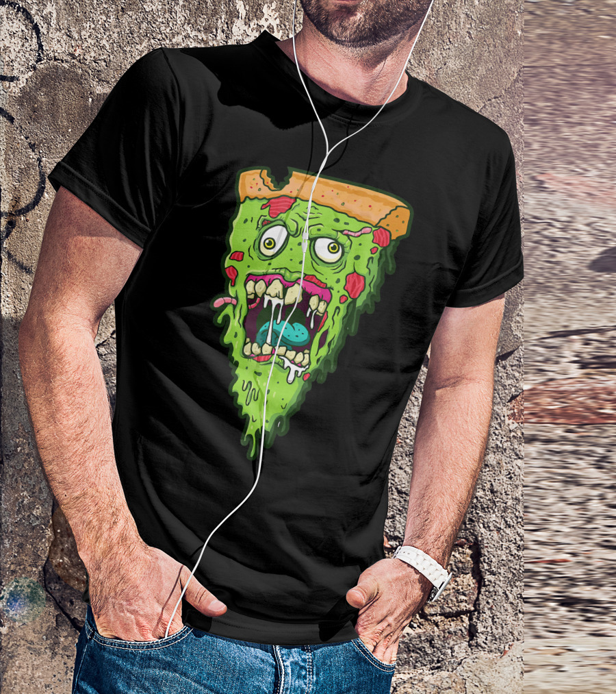 Pizza Zombie Monster Slice Fun T-Shirt