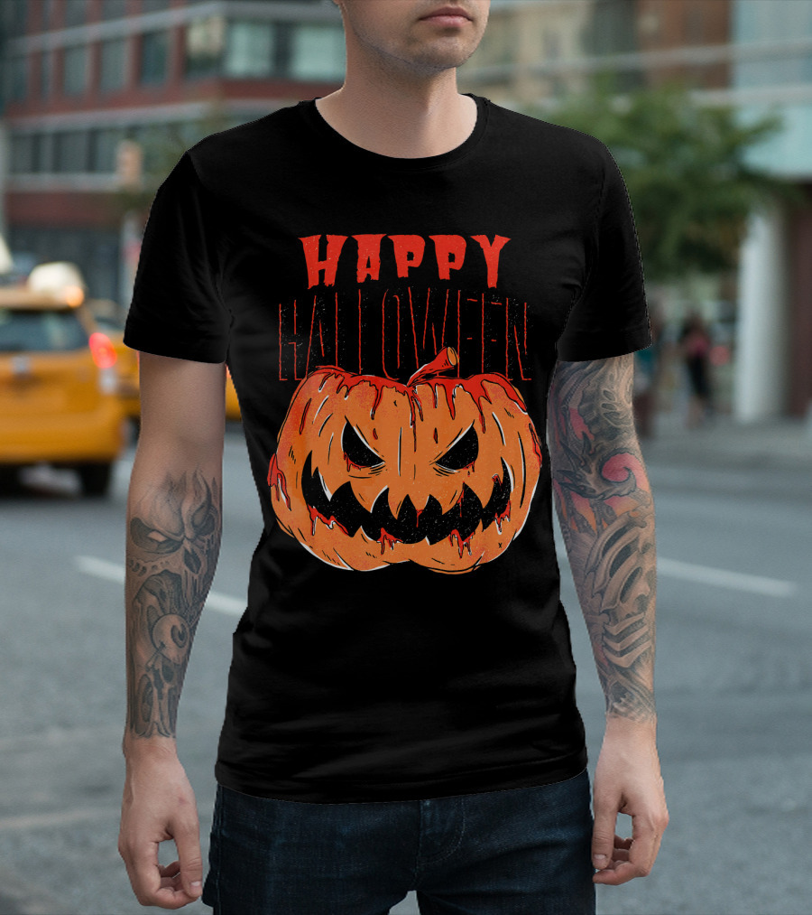 Happy Halloween Pumpkin Funny Costume Idea Cool T-Shirt