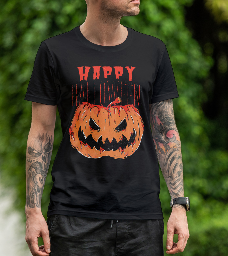 Happy Halloween Pumpkin Funny Costume Idea Cool T-Shirt