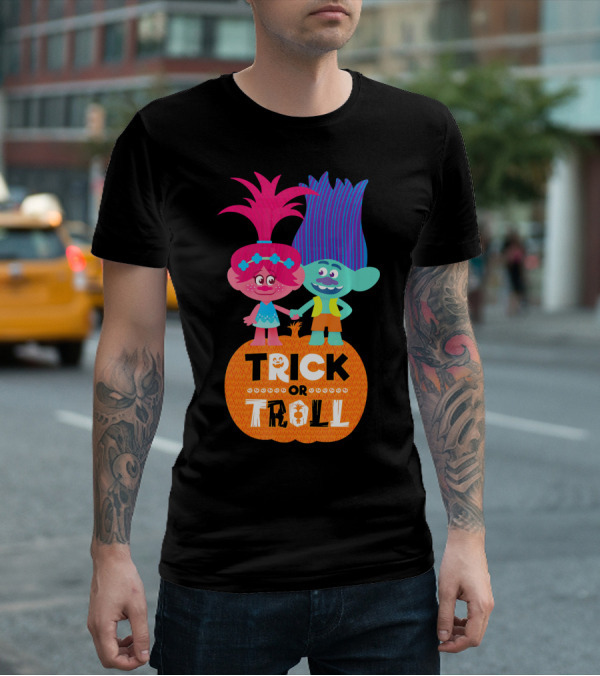 Trick Or Troll DreamWorks Trolls Halloween Pumpkin T-Shirt