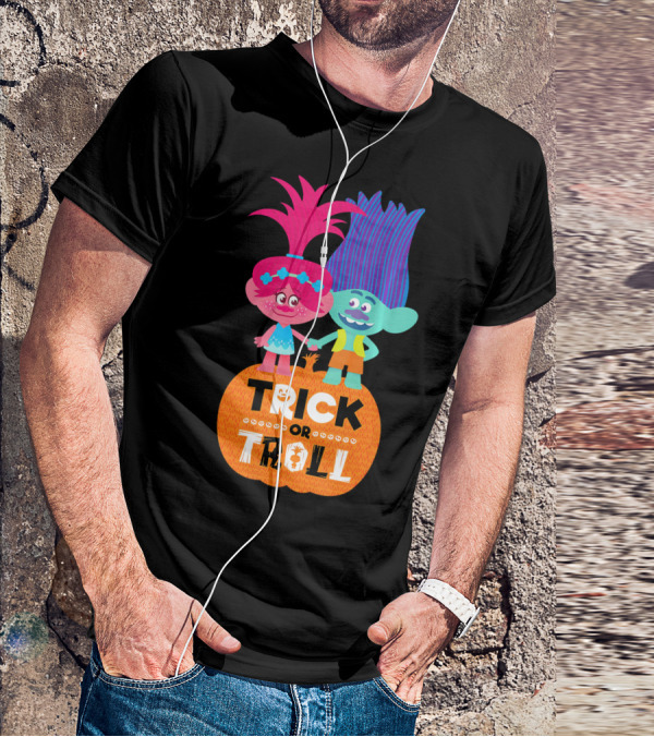 Trick Or Troll DreamWorks Trolls Halloween Pumpkin T-Shirt