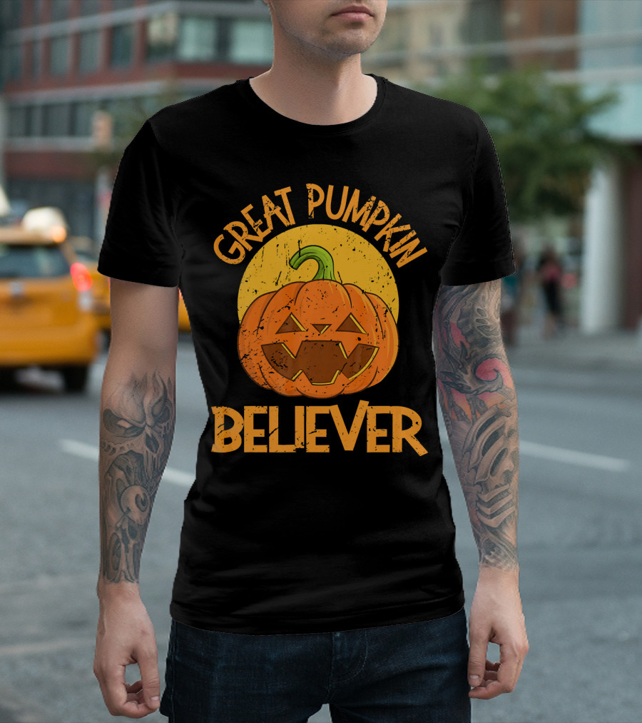 Great Pumpkin Believer Jack-O'-Lantern Moon T-Shirt