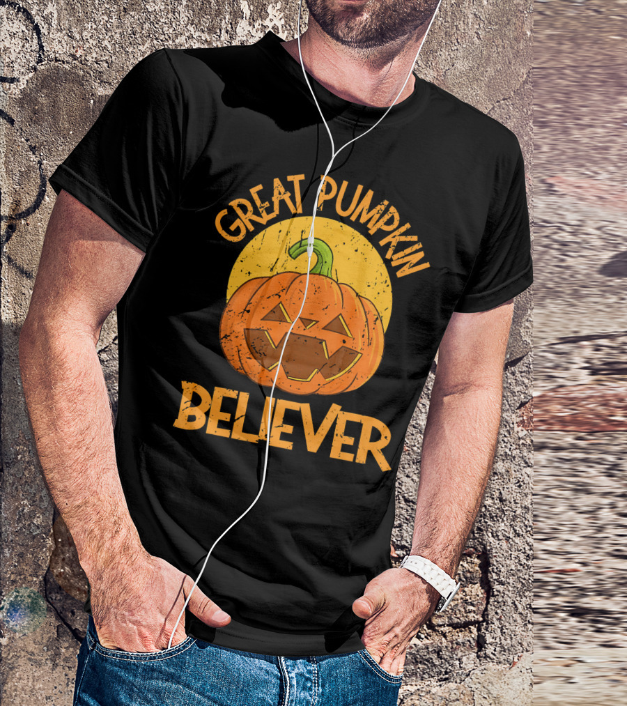 Great Pumpkin Believer Jack-O'-Lantern Moon T-Shirt