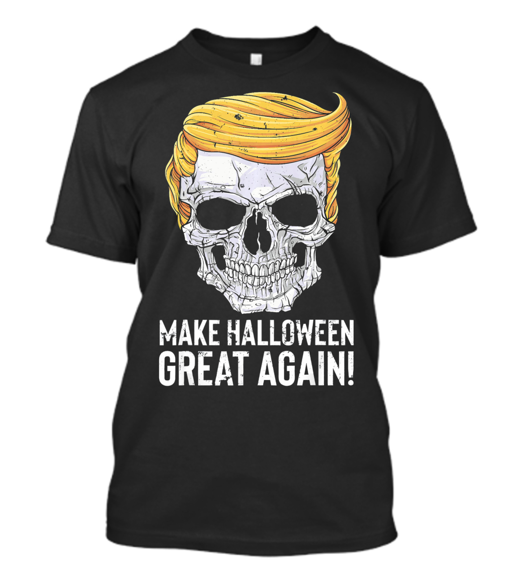 Make Halloween Great Again Skull With Blonde Hair T-Shirt