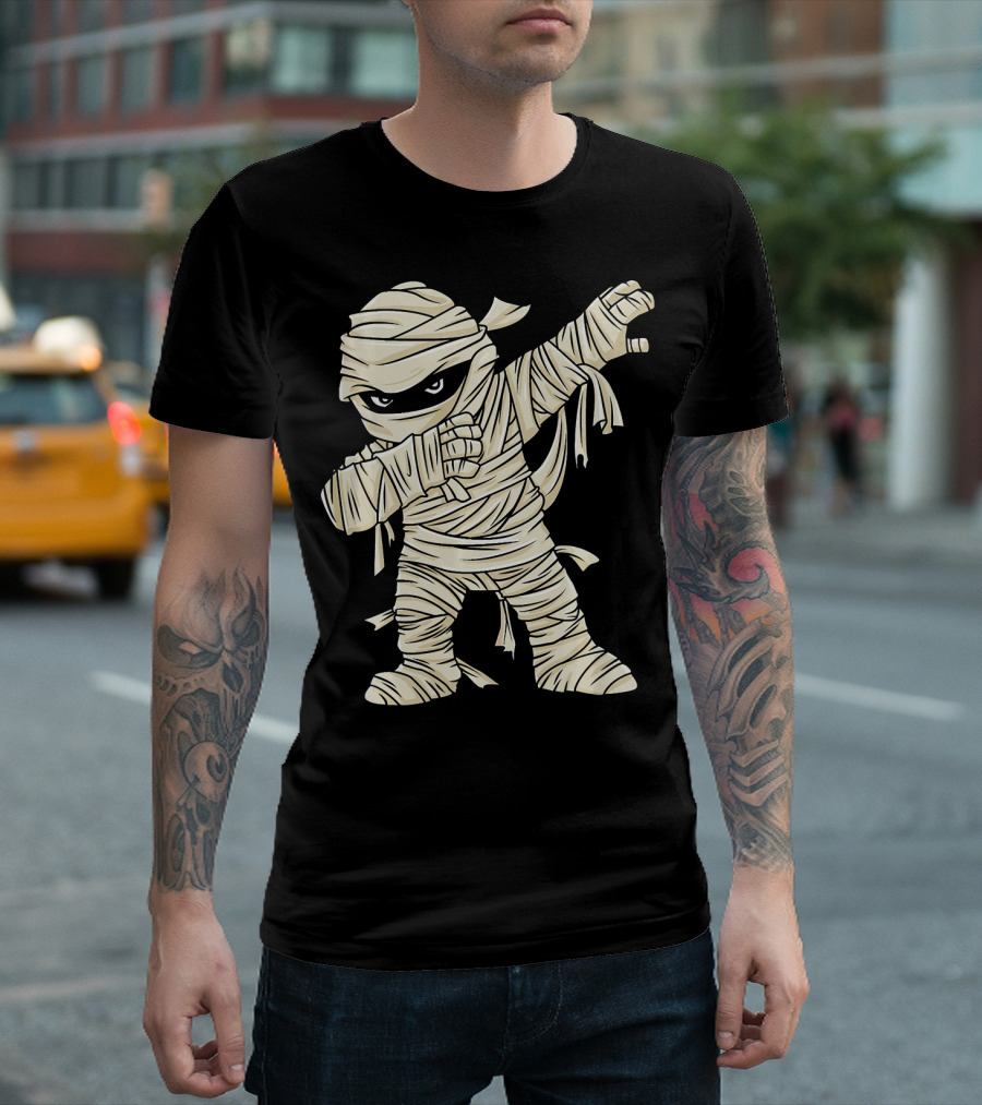 Dabbing Mummy Costume Dance Halloween Humor T-Shirt