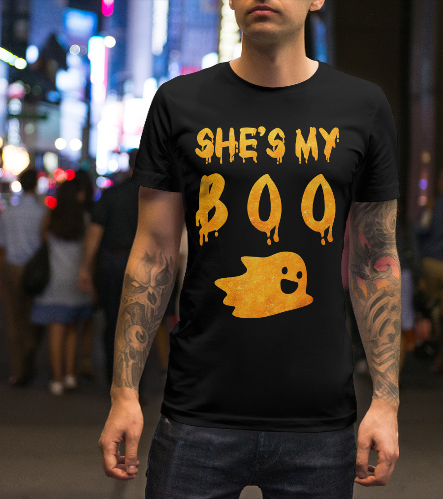 She's My Boo Funny Couples Halloween Costume T-Shirt