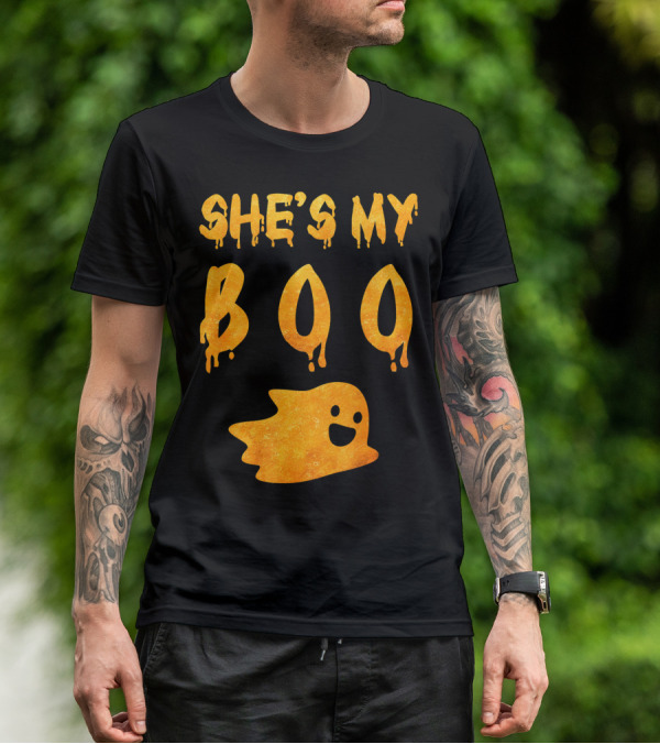 She's My Boo Funny Couples Halloween Costume T-Shirt