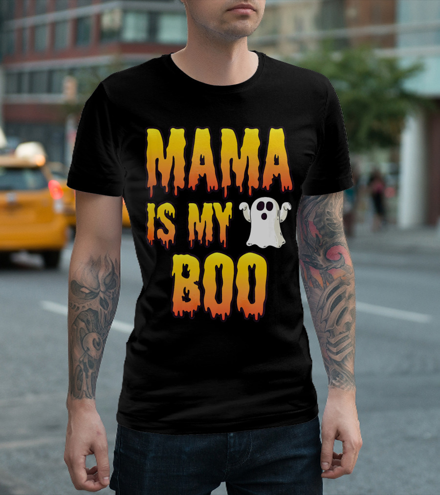 Mama Is My Boo Halloween Ghost Spirit T-Shirt