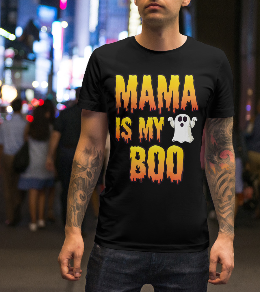 Mama Is My Boo Halloween Ghost Spirit T-Shirt