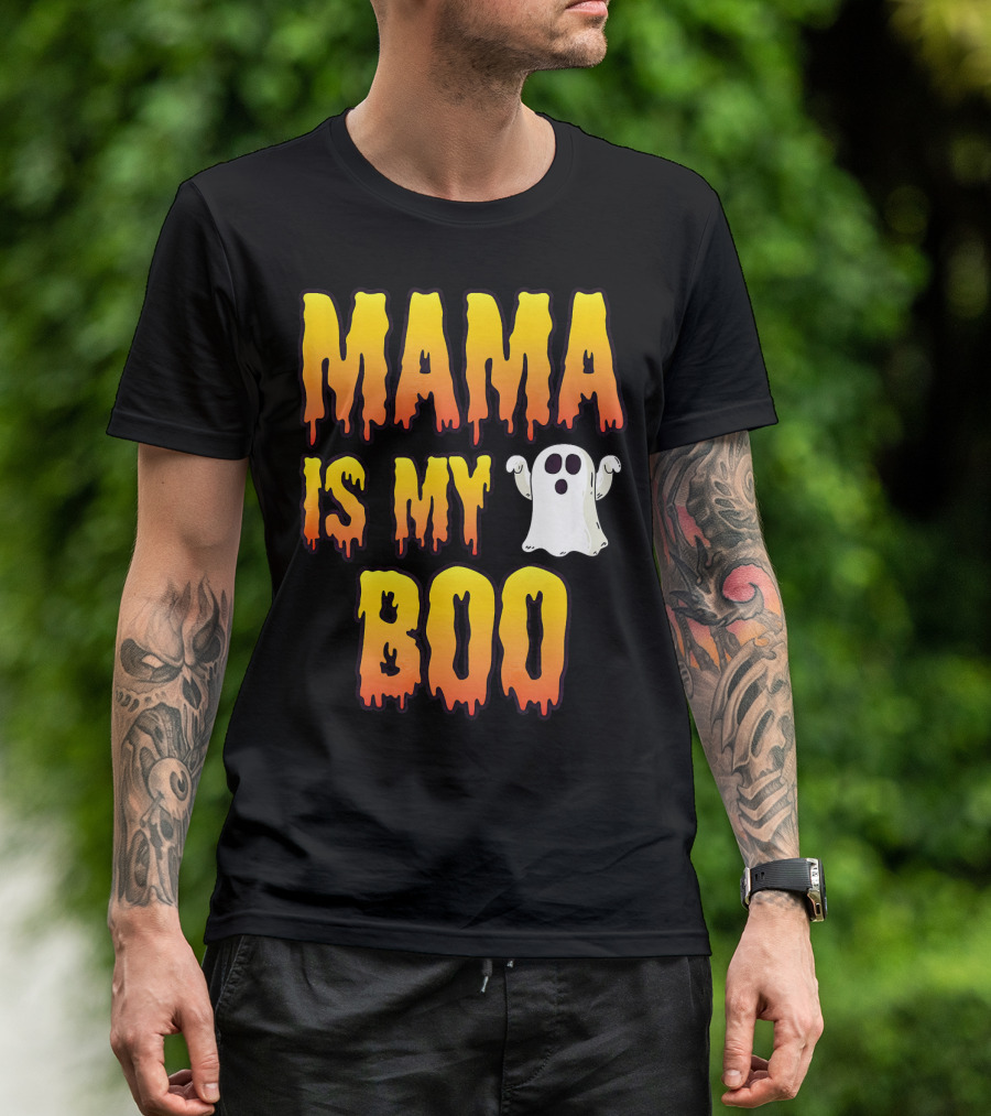 Mama Is My Boo Halloween Ghost Spirit T-Shirt