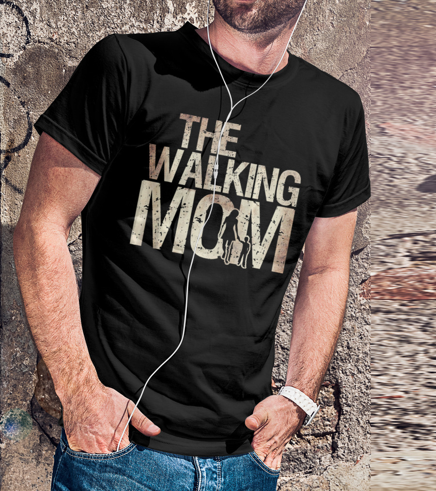 THE WALKING MOM Zombie Woman And Kid Mothers T-Shirt