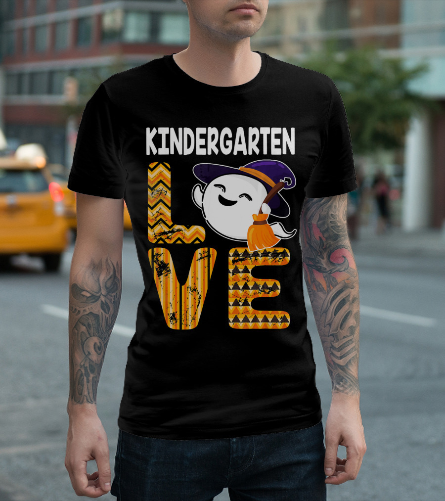 Kindergarten Love Cute Boo Ghost Halloween T-Shirt