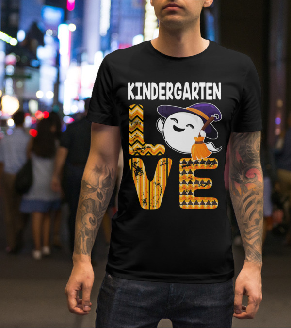 Kindergarten Love Cute Boo Ghost Halloween T-Shirt