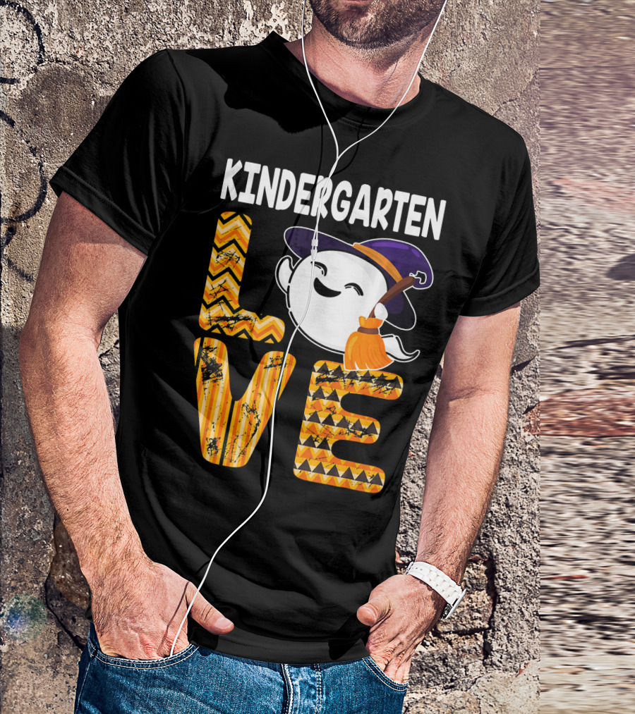 Kindergarten Love Cute Boo Ghost Halloween T-Shirt