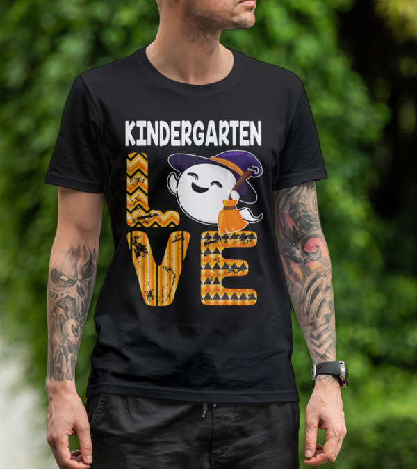 Kindergarten Love Cute Boo Ghost Halloween T-Shirt