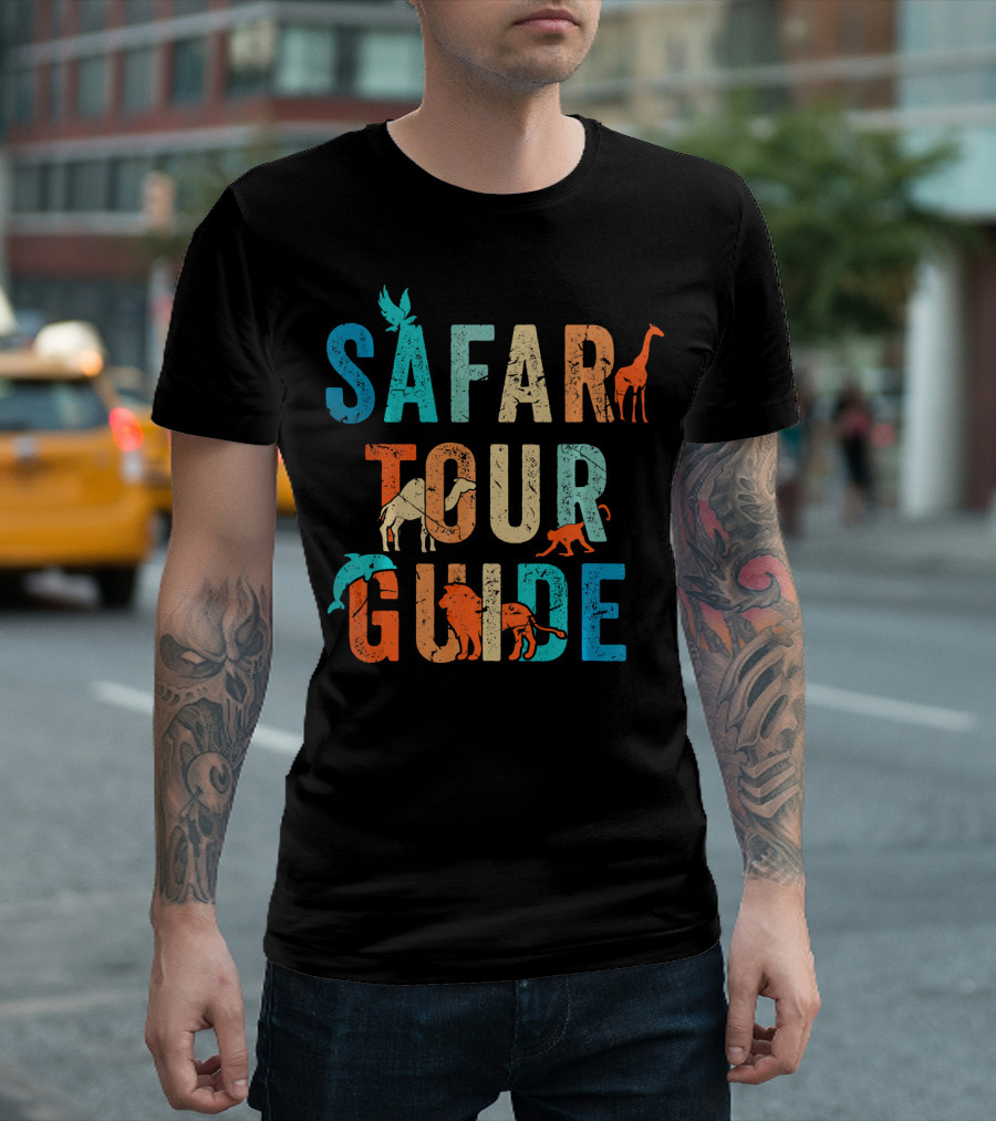Safari Tour Guide Costume Halloween Desi Animal Letters T-Shirt