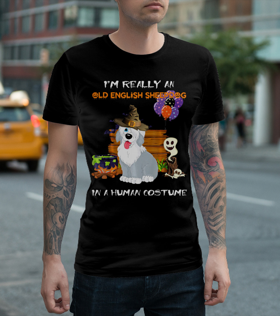 I'm Really an Old English Sheepdog in a Human Costume T-Shirt