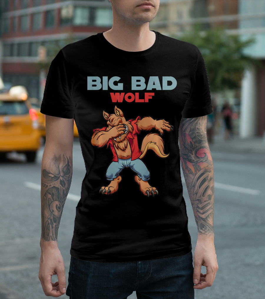 Big Bad Wolf Dabbing Halloween Costume T-Shirt