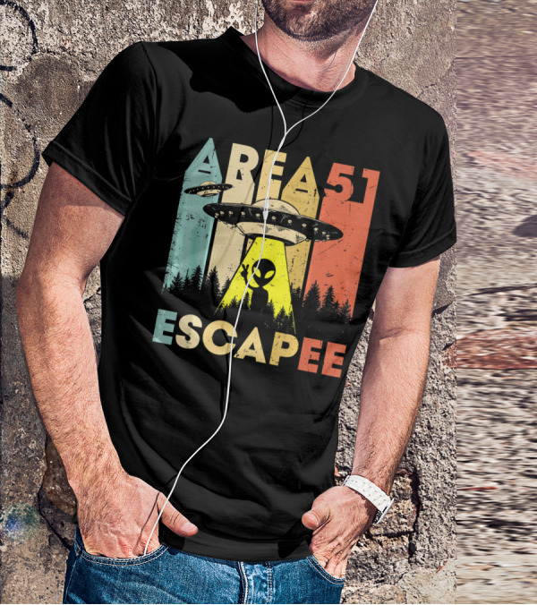 Area 51 Escapee UFO Alien Vintage Halloween Costume T-Shirt