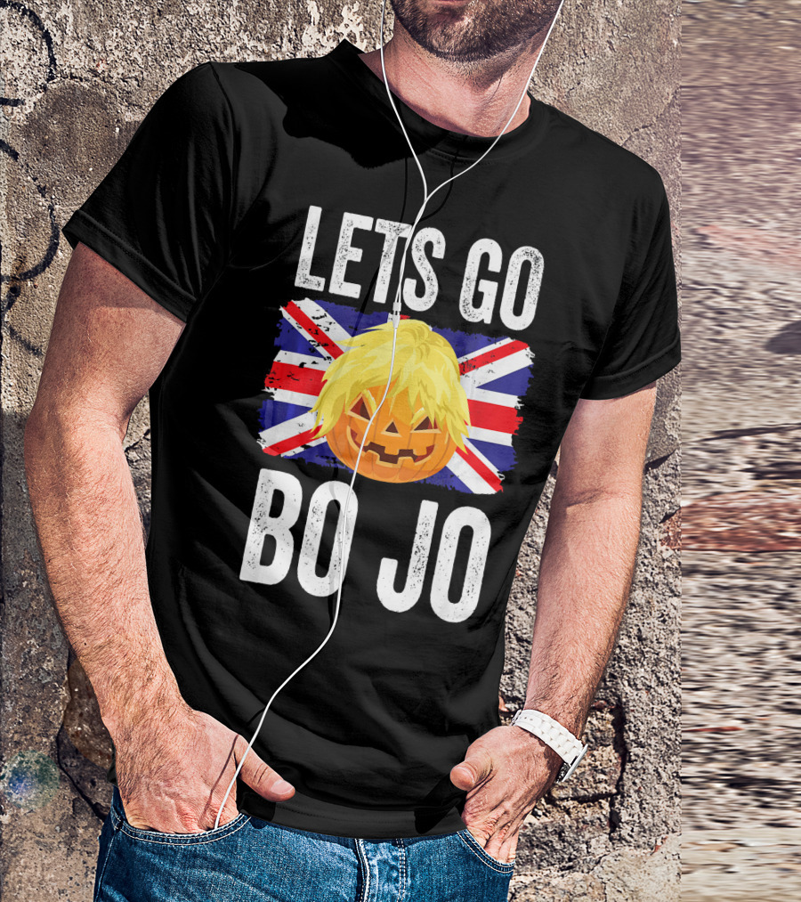 Lets Go Bo Jo Halloween Brexit Pumpkin Union Jack T-Shirt
