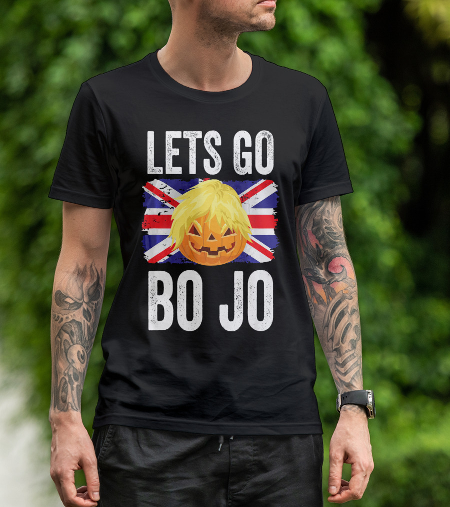 Lets Go Bo Jo Halloween Brexit Pumpkin Union Jack T-Shirt