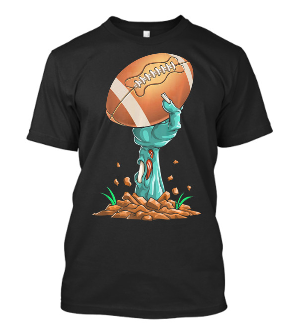 Zombie Hands Rising With Football Victory T-Shirt